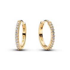Pandora Sparkling Mini Gold-Plated Hoop Earrings Pandora Sparkling Mini Gold-Plated Hoop Earrings