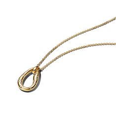 Pandora Essence Organically Shaped Stone-Set Gold-Plated Pendant Necklace Pandora Essence Organically Shaped Stone-Set Gold-Plated Pendant Necklace