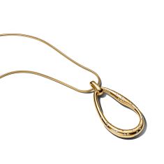 Pandora Essence Organically Shaped Stone-Set Statement Gold-Plated Pendant Necklace Pandora Essence Organically Shaped Stone-Set Statement Gold-Plated Pendant Necklace
