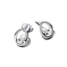 Pandora Essence Organically Shaped Oval & Treated Freshwater Cultured Pearl Stud Earrings Pandora Essence Organically Shaped Oval & Treated Freshwater Cultured Pearl Stud Earrings