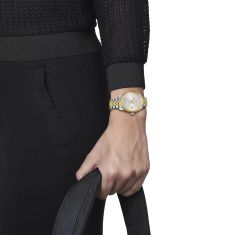 Tissot Ballade Guilloche Silver-Tone Dial Two-Tone Stainless Steel Watch 34mm - T1562102203100