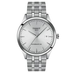 Men's Tissot T-Classic Dream Silver-Tone Dial Stainless Steel Bracelet Watch 40mm - T1584071103100