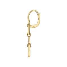 Gucci Horsebit Diamond 18k Yellow Gold Earrings