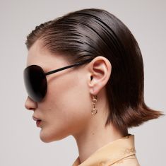 Gucci Horsebit Diamond 18k Yellow Gold Earrings