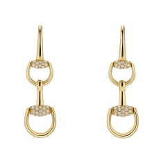 Gucci Horsebit Diamond 18k Yellow Gold Earrings Gucci Horsebit Diamond 18k Yellow Gold Earrings