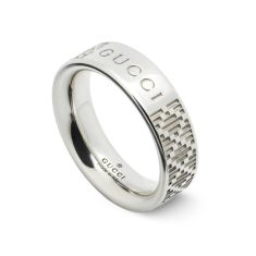 Gucci Diamante Sterling Silver Ring - Size 9
