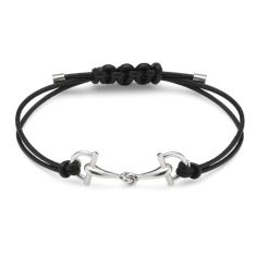 Gucci Staffa Black Cord Bracelet Gucci Staffa Black Cord Bracelet