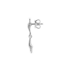 Gucci Staffa Sterling Silver Flexible Drop Earrings