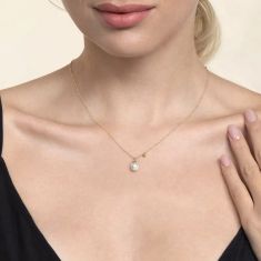 Gabriel & Co. Freshwater Cultured Pearl 14k Yellow Gold Pendant Necklace