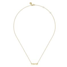 Gabriel & Co. 14k Yellow Gold Mama Bar Pendant Necklace