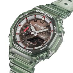 Casio G-Shock X Coca-Cola Analog-Digital Special Edition Green Resin Strap Watch - GA2100CC-3A
