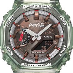 Casio G-Shock X Coca-Cola Analog-Digital Special Edition Green Resin Strap Watch - GA2100CC-3A