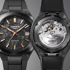 Casio Edifice Automatic Forged Carbon Black Dial Black Resin Band Watch 38mm - EFK200XPB-1A