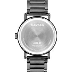 Movado BOLD Evolution 2.0 Blue Dial Grey Ion-Plated Stainless Steel Watch 40mm - 3601422