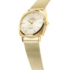 Movado Kingmatic Automatic Ivory Dial Gold-Tone Ion-Plated Watch 35mm - 3650170