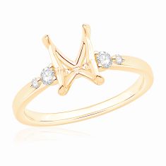 1/6ctw Diamond 14k Yellow Gold Engagement Ring Setting 1