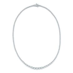 Kwiat Riviera Line Illusion-Set Graduated Diamond 18k White Gold Necklace Kwiat Riviera Line Illusion-Set Graduated Diamond 18k White Gold Necklace