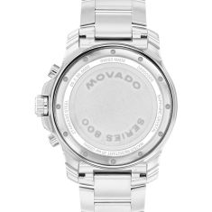 Movado Series 800 Chronograph White Dial Stainless Steel Watch 42mm - 2600195