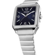 Movado Heritage 1917 Automatic Blue Dial Stainless Steel Watch 35x45.2mm - 3650255