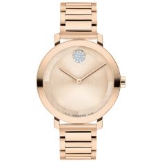 Movado BOLD Evolution 2.0 Crystal Accent Rose Gold-Tone Ion-Plated Watch 34mm - 3601266 1