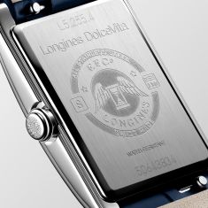 Longines DolceVita Silver-Tone Dial Midnight Blue Leather Strap Watch 20.8x32mm - L52554702