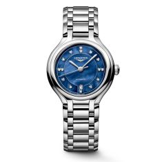 Longines PrimaLuna Automatic Diamond Blue Mother-of-Pearl Dial Stainless Steel Watch 30mm - L81234976 Longines PrimaLuna Automatic Diamond Blue Mother-of-Pearl Dial Stainless Steel Watch 30mm - L81234976