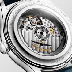 Longines Master Collection Automatic Silver Dial Blue Leather Strap Watch 41mm - L29504732