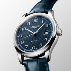 Longines Master Collection Automatic Blue Dial Blue Leather Strap Watch 41mm - L29504932