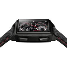 TAG Heuer MONACO Evergraph Automatic Titanium Black Textile Pattern Rubber Strap Watch 40mm - CEW5180.FT8122