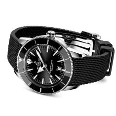 Breitling Superocean Heritage B31 Automatic 44 Black Dial Black Rubber Strap Watch 44mm - AB3112241B1S1