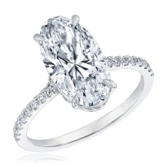 3 1/4ctw Elongated Oval Lab Grown Diamond 14k White Gold Engagement Ring 3 1/4ctw Elongated Oval Lab Grown Diamond 14k White Gold Engagement Ring