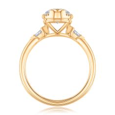 2 1/4ctw Elongated Oval Lab Grown Diamond 14k Yellow Gold Engagement Ring