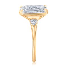 3 1/5ctw Elongated Cushion Lab Grown Diamond 14k Yellow Gold Engagement Ring