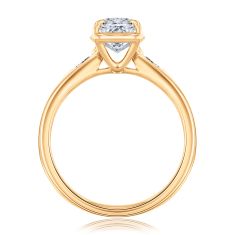 3 1/5ctw Elongated Cushion Lab Grown Diamond 14k Yellow Gold Engagement Ring