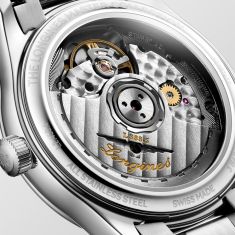 Longines Master Collection White Mother-of-Pearl Diamond Accented Dial Stainless Steel Bracelet Watch 34mm - L24504876
