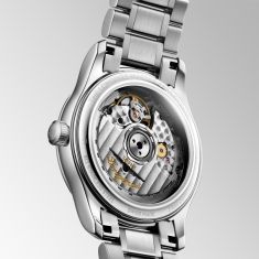 Longines Master Collection White Mother-of-Pearl Diamond Accented Dial Stainless Steel Bracelet Watch 34mm - L24504876