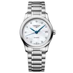 Longines Master Collection White Mother-of-Pearl Diamond Accented Dial Stainless Steel Bracelet Watch 34mm - L24504876 Longines Master Collection White Mother-of-Pearl Diamond Accented Dial Stainless Steel Bracelet Watch 34mm - L24504876