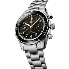 Longines Spirit Pilot Flyback Manual Black Dial Stainless Steel Watch 39.5mm - L37214536