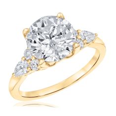 3 3/4ctw ECONIC Star Round Lab Grown Diamond 14k Yellow Gold Engagement Ring 3 3/4ctw ECONIC Star Round Lab Grown Diamond 14k Yellow Gold Engagement Ring