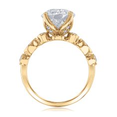 3 7/8ctw ECONIC Star Round Lab Grown Diamond 14k Yellow Gold Engagement Ring