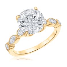 3 7/8ctw ECONIC Star Round Lab Grown Diamond 14k Yellow Gold Engagement Ring 3 7/8ctw ECONIC Star Round Lab Grown Diamond 14k Yellow Gold Engagement Ring
