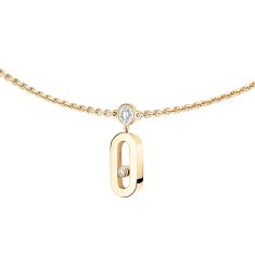 Messika Move Uno 1/5ctw Diamond 18k Yellow Gold Drop Pendant Choker Necklace