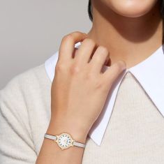 COACH Iris White Dial Chalk Leather Strap Watch 22.5mm - 14504655-T
