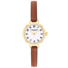 COACH Iris White Dial Saddle Brown Leather Strap Watch 22.5mm - 14504656-T COACH Iris White Dial Saddle Brown Leather Strap Watch 22.5mm - 14504656-T