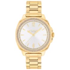 COACH Kitt Crystal Accent Silver Dial Gold-Tone Stainless Steel Bracelet Watch 34mm - 14504636-T COACH Kitt Crystal Accent Silver Dial Gold-Tone Stainless Steel Bracelet Watch 34mm - 14504636-T