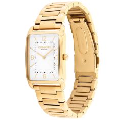 COACH Elliot Silver Dial Gold-Tone Stainless Steel Bracelet Watch 32x26mm - 14400048-T