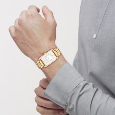 COACH Elliot Silver Dial Gold-Tone Stainless Steel Bracelet Watch 32x26mm - 14400048-T
