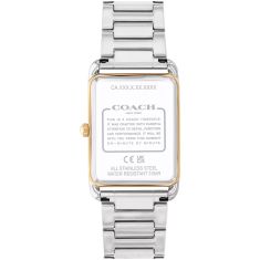 COACH Elliot Black Dial Two-Tone Stainless Steel Bracelet Watch 32x26mm - 14400050