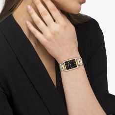 COACH Elliot Black Dial Two-Tone Stainless Steel Bracelet Watch 32x26mm - 14400050