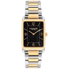 COACH Elliot Black Dial Two-Tone Stainless Steel Bracelet Watch 32x26mm - 14400050
